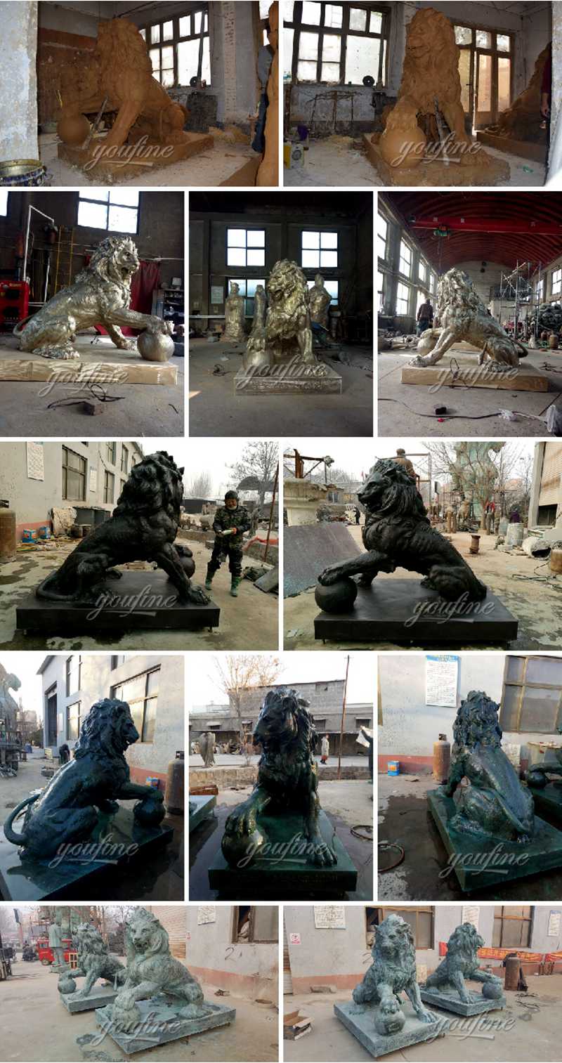 Bronze Lion Sculpture