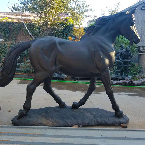 Bronze Black Horse Sculpture