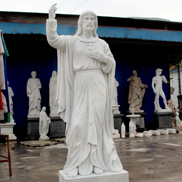 Marble Sacred Heart Sculpture