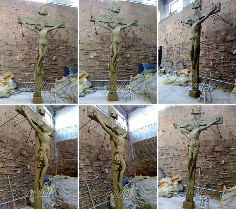 Marble Jesus Cross Sculpture