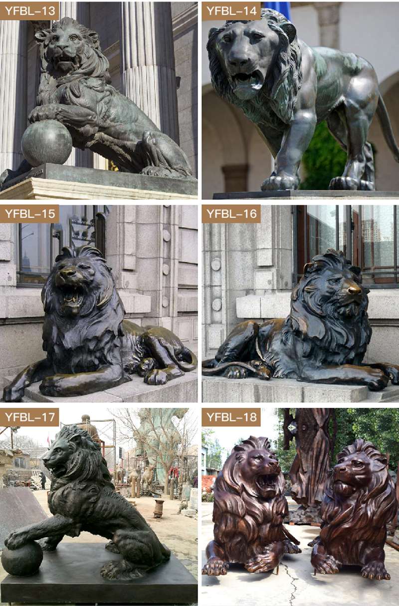 Sculpture of Bronze Lion