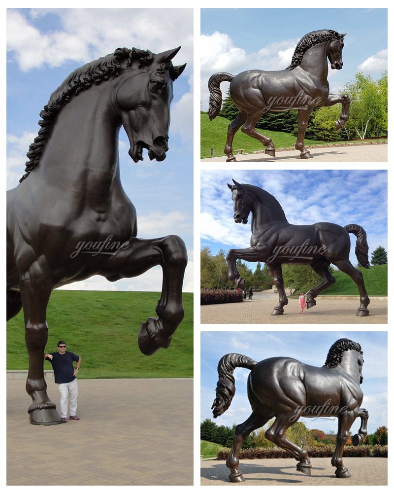 Large American Horse Bronze Sculpture