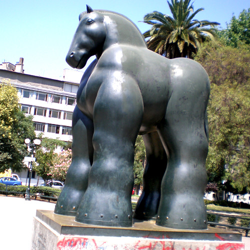 Bronze Fernando Botero Horse Sculpture