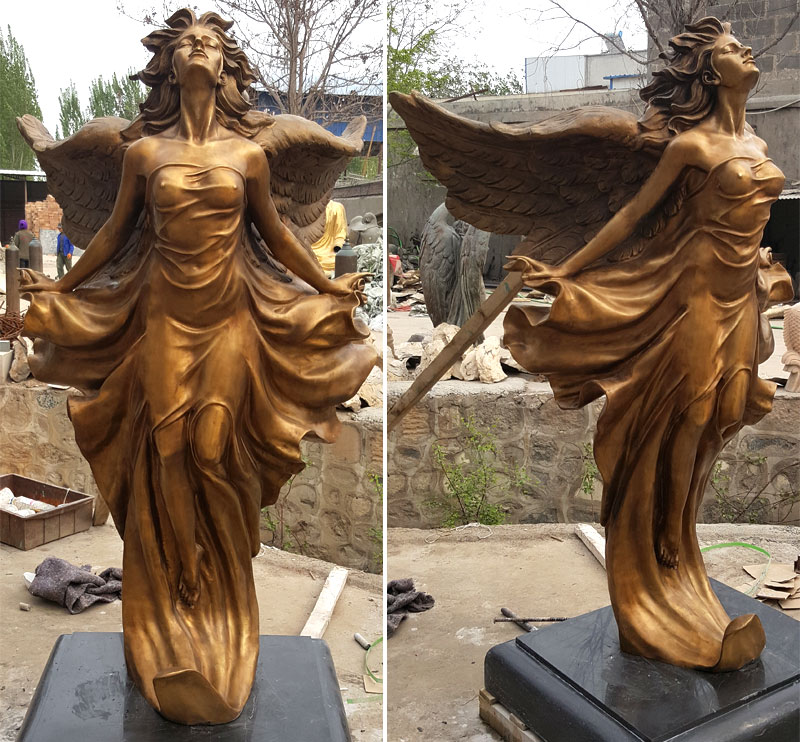 Life-size Bronze Angel Sculpture Flying Angel Bronze Sculpture BOKK-160