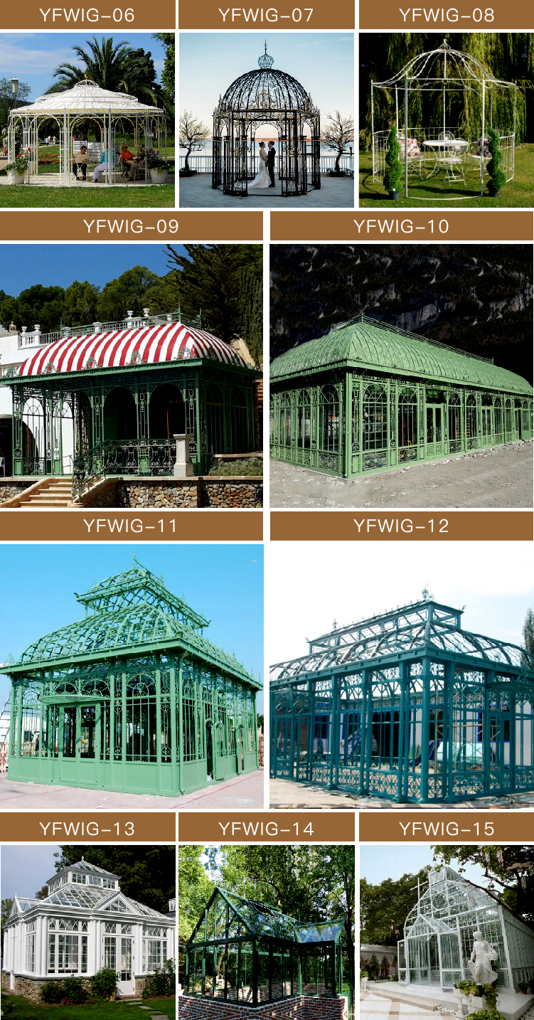 Large Decorative Wrought Iron Pavilion