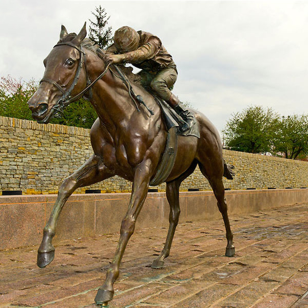 Bronze Horse Racing Sculpture