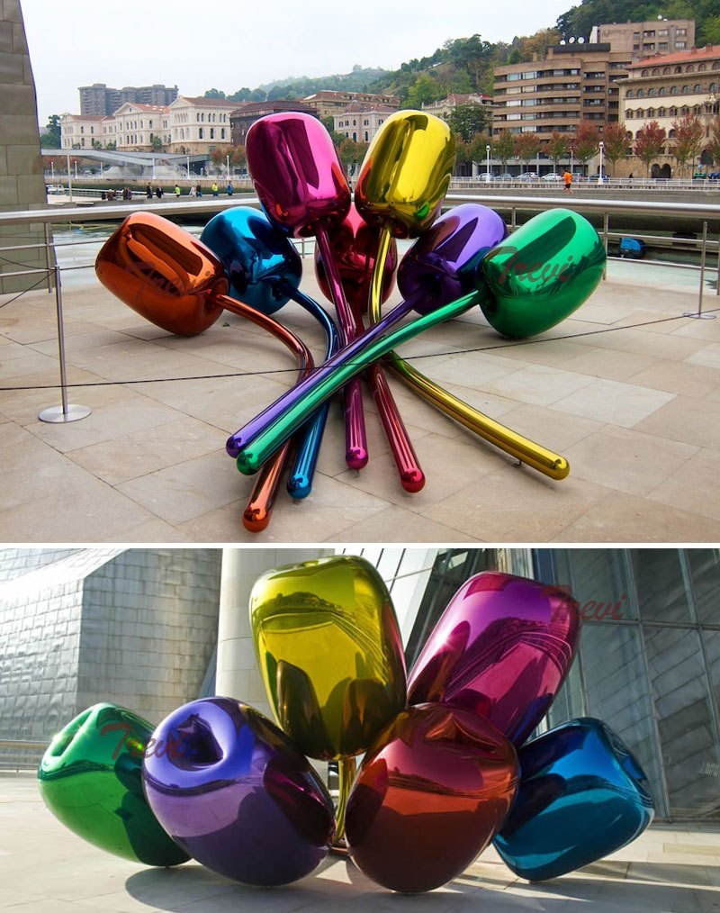 Stainless Steel Balloon Tulip Flower Sculpture