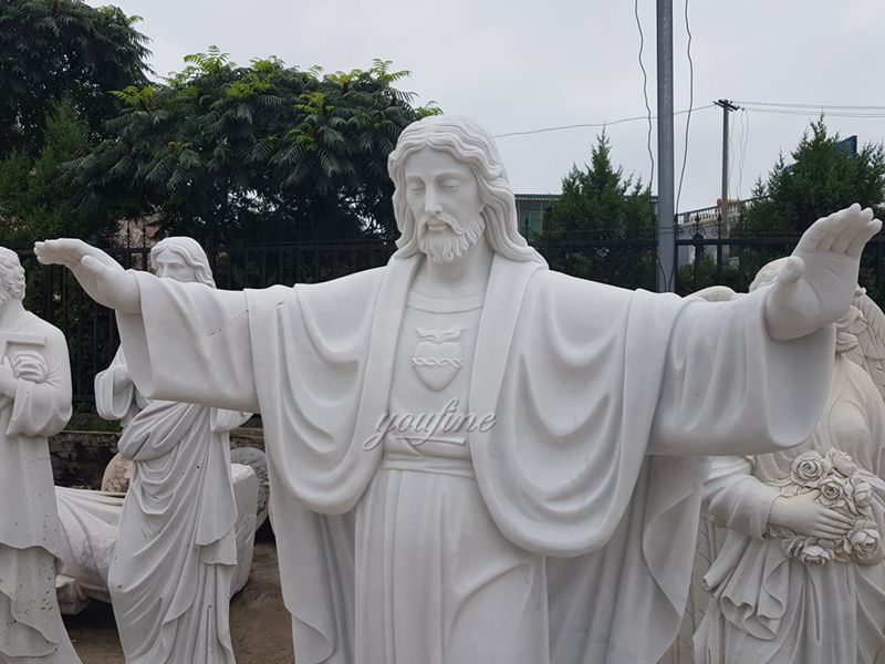 Open Arms of Jesus Marble Sculpture