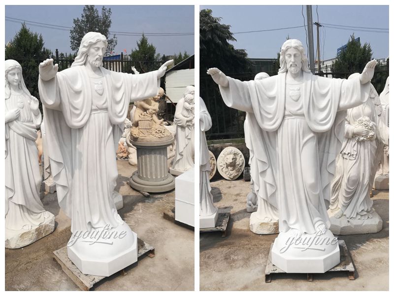 New Product Open Arms of Jesus Marble Sculpture Religious Church Sculpture CHS-291