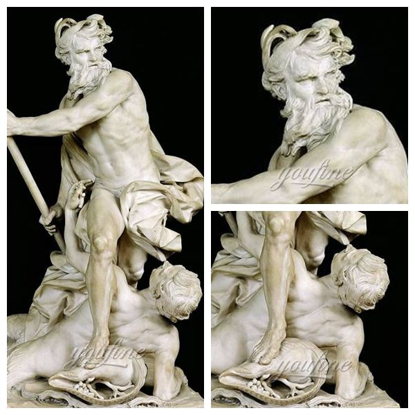 Marble Sea God Poseidon Sculpture