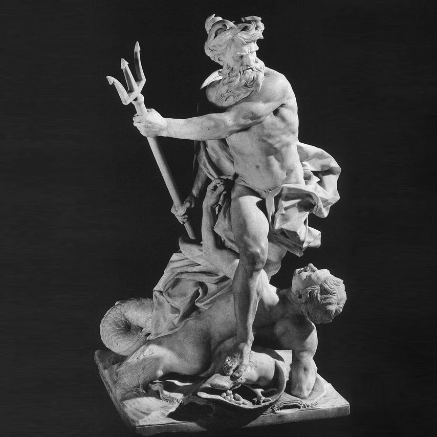 Marble Sea God Poseidon Sculpture