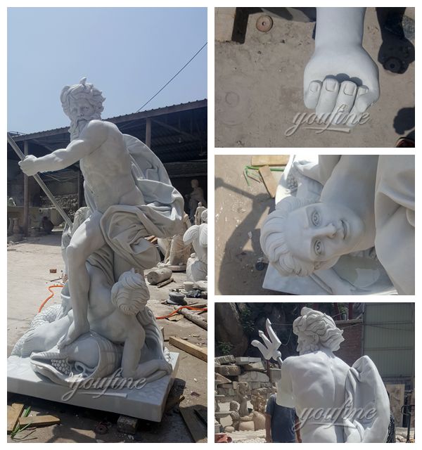 Marble Sea God Poseidon Sculpture