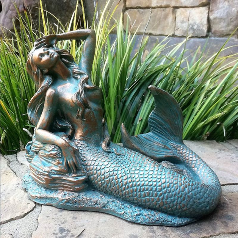 Decorative Outdoor Life Size Bronze Mermaid Statue for Sale MOKK-706