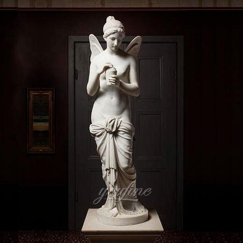 Life-size White Marble Psyche Sculpture