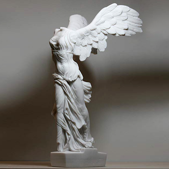 White Marble Victory Goddess Sculpture