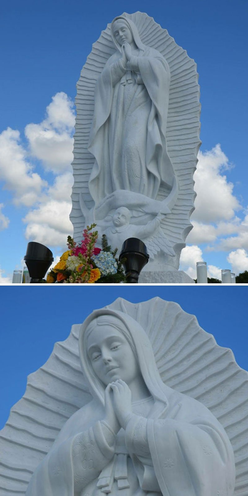 Marble Sculpture of the Virgin Mary of Guadalupe