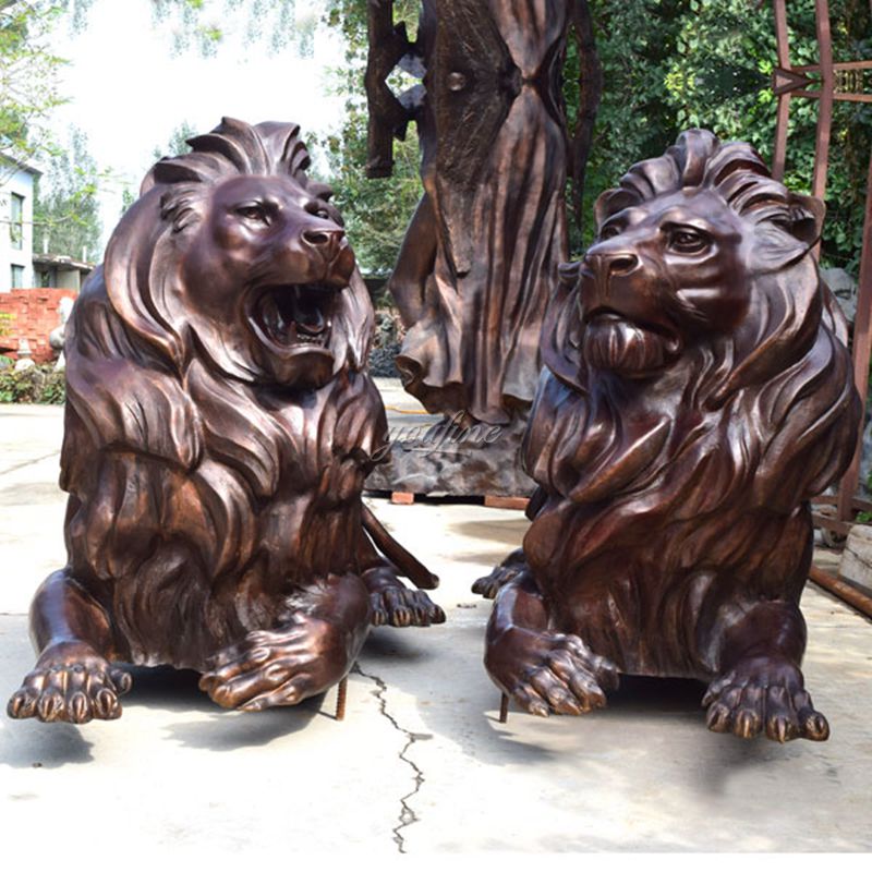 Life-size Bronze Lion Sculpture