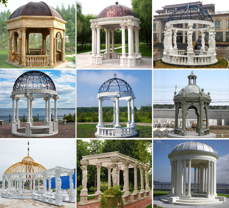 Large Outdoor Garden Marble Pavilion for Wedding Decoration for Sale