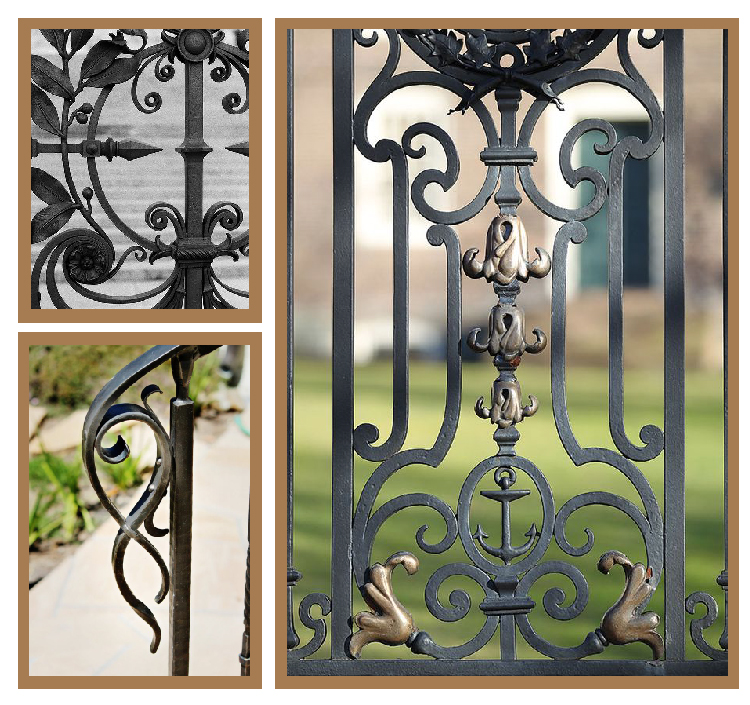 Outdoor Garden Customized Iron Gate Decoration for Sale IOK-131