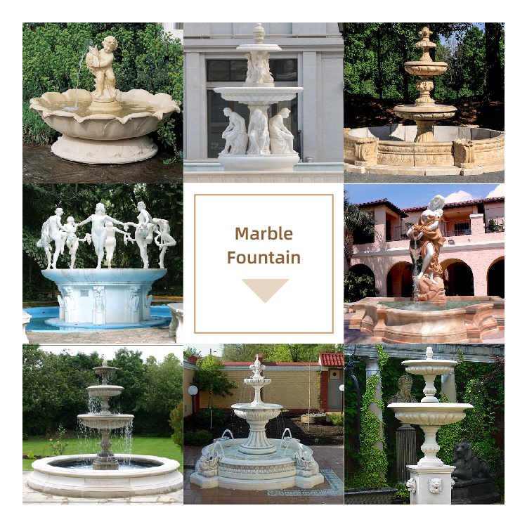 Large Outdoor Layered Neptune Marble Fountain Garden Gecoration for Sale MOKK-06