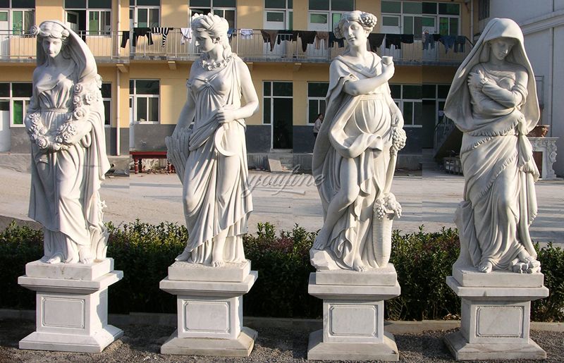 Outdoor Garden Decoration Marble Four Seasons God Sculpture