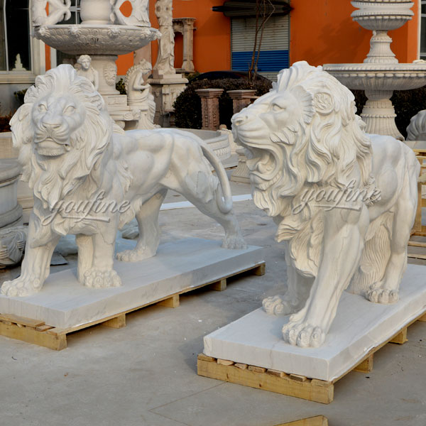 Marble Lion Statue.