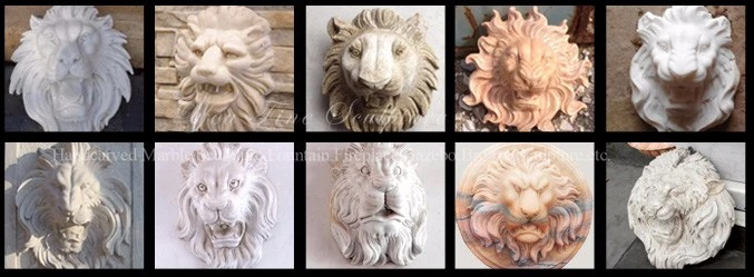 Outdoor Garden Decoration Animal Sculpture Marble Lion Statue