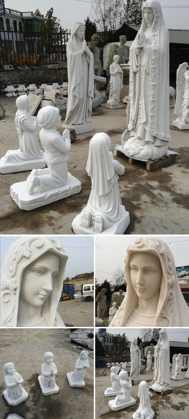 Beautiful Fatima Marble Sculpture