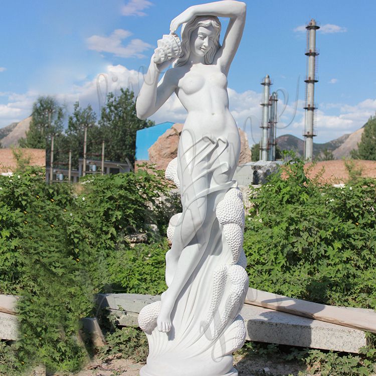 Outdoor Decorative Hand-carved Marble Nude Female Sculpture for sale
