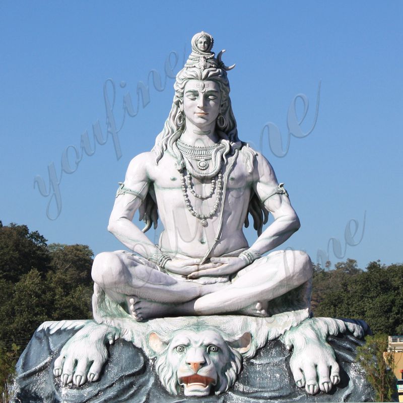 Outdoor High Quality Hand-carved Marble Shiva Statue