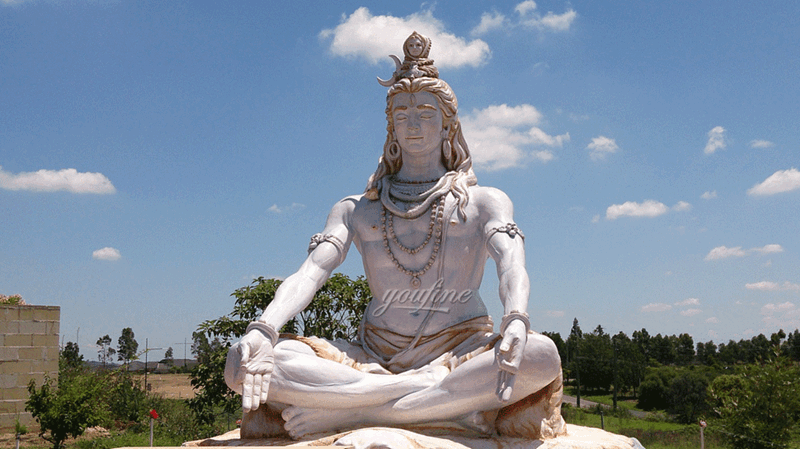 Outdoor High Quality Hand-carved Marble Shiva Statue
