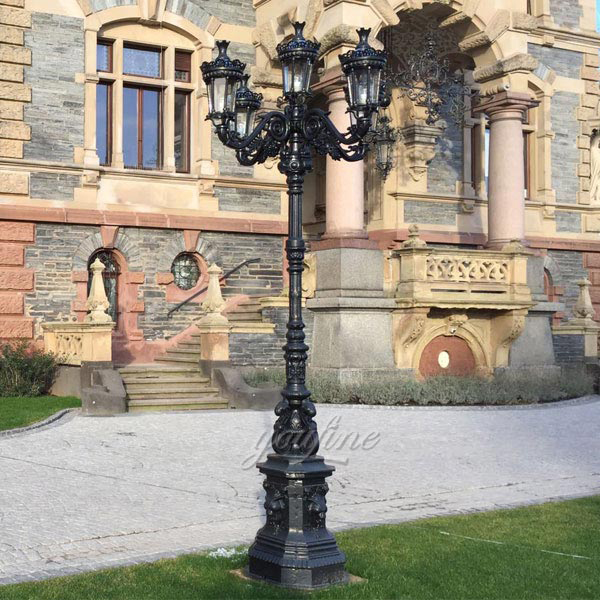 Wrought Iron Lamp Garden Custom