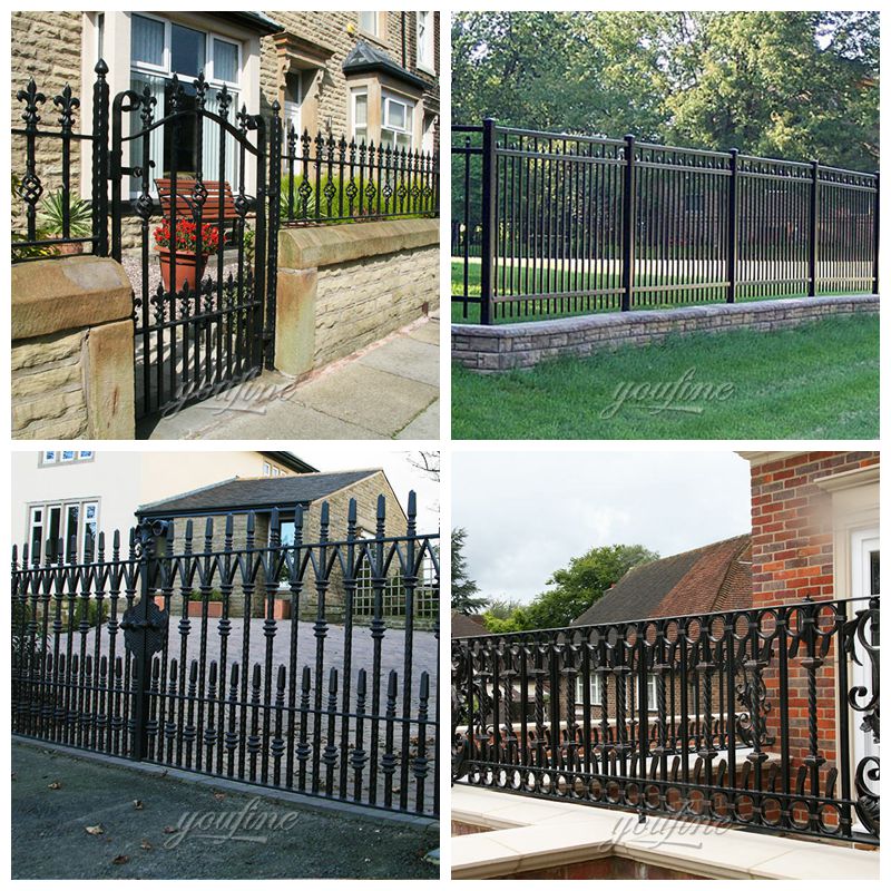 Outdoor Garden Customized Wrought Iron Fence Decoration for Sale