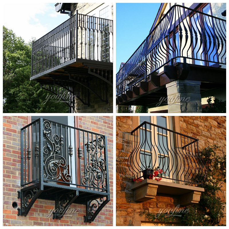 Outdoor Garden Customized Wrought Iron Fence Decoration for Sale