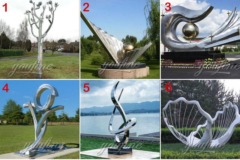 Metal Outdoor Sculptures Abstract Hands Stainless Steel Sculpture