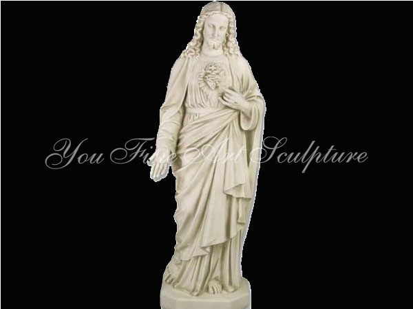 Hand Carved Stone Marble Life Size Juses Statue Religious Carving