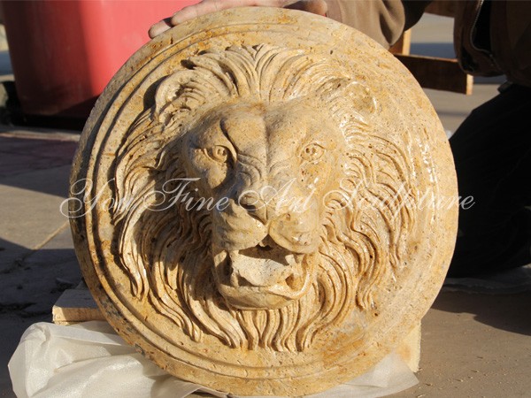 home decor wholesale high quality stone carving marble lion head