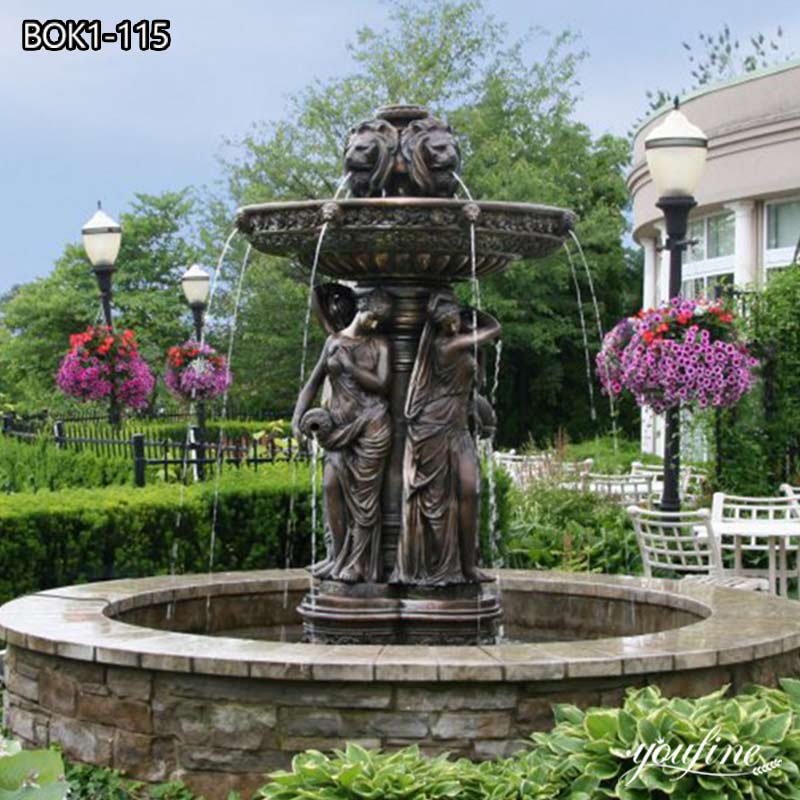 Bronze Antique Water Fountain with Figure Decoration for Garden supplier