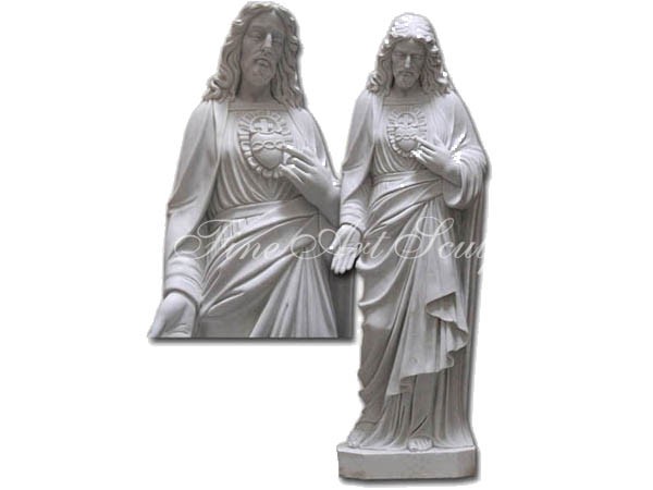 Hand Carved Stone Marble Life Size Juses Statue Religious Carving