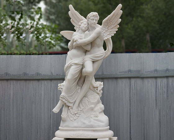 Marble Cupid and Psyche Sculptures (4)