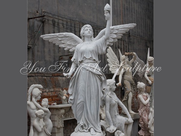 Natural White Angel sculpture For Decoration