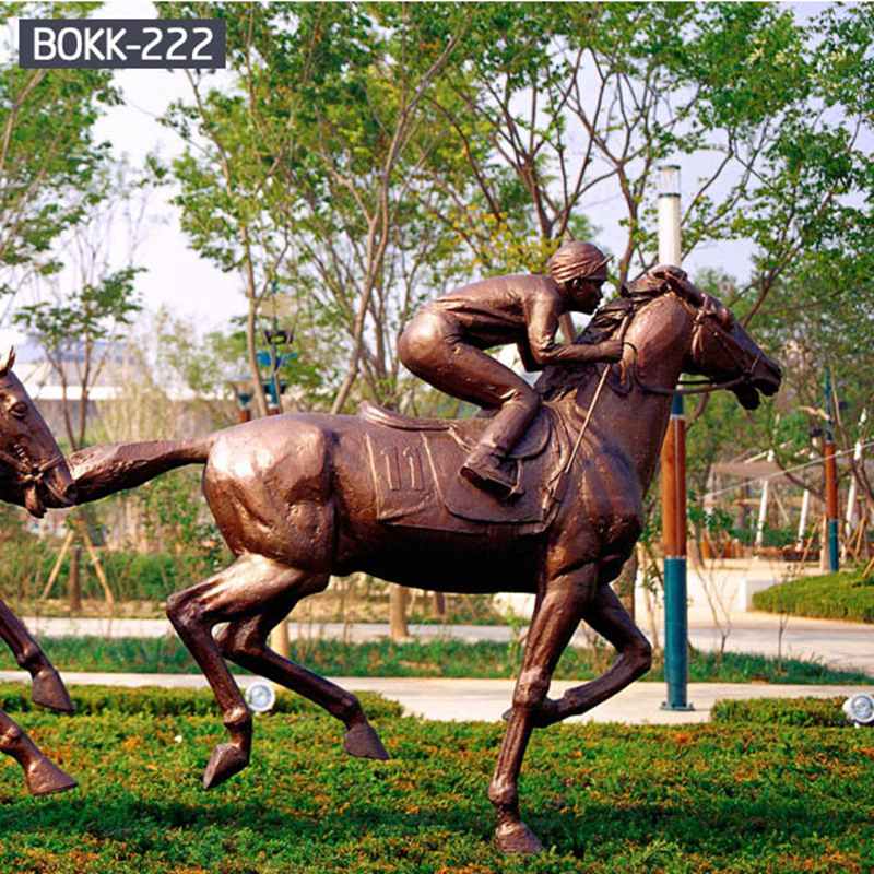 Large Outdoor Bronze Riding Horse Statue Modern Square Decoration Wholesale