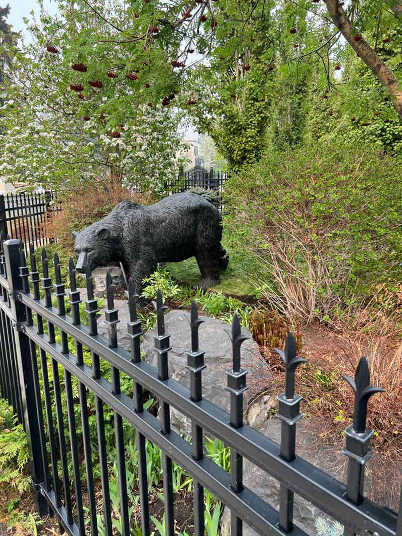 bronze bear statue