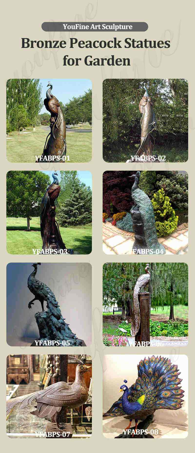bronze bird sculpture -YouFine