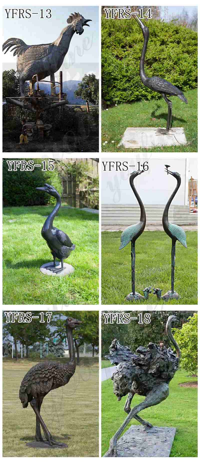 bronze bird statues-YouFine