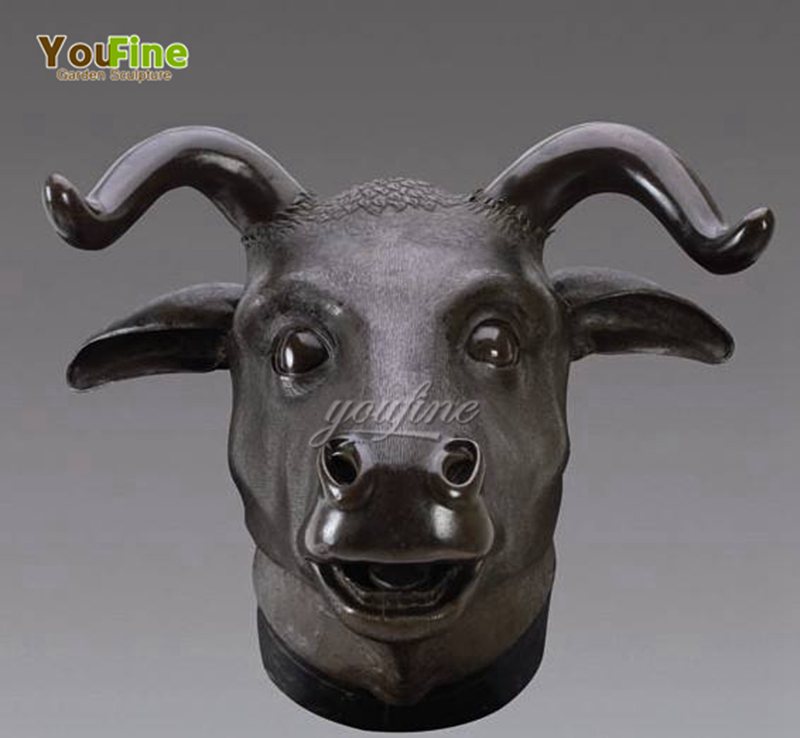 Chinese Zodiac-Bronze Bull Head Sculpture