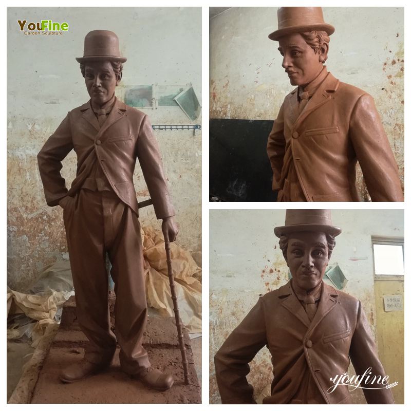 bronze Charlie Chaplin sculpture