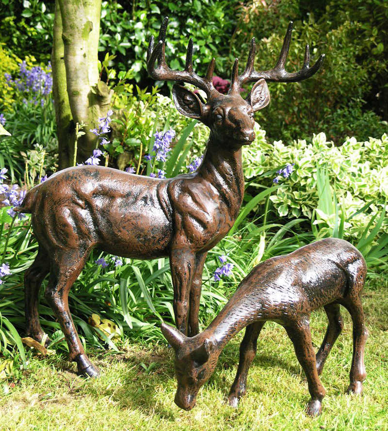 bronze deer statue life size -YouFine