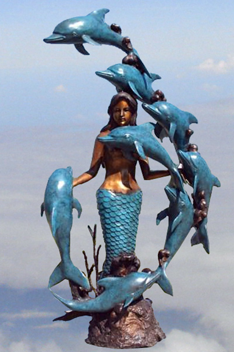 bronze dolphin statue -YouFine Sculpture