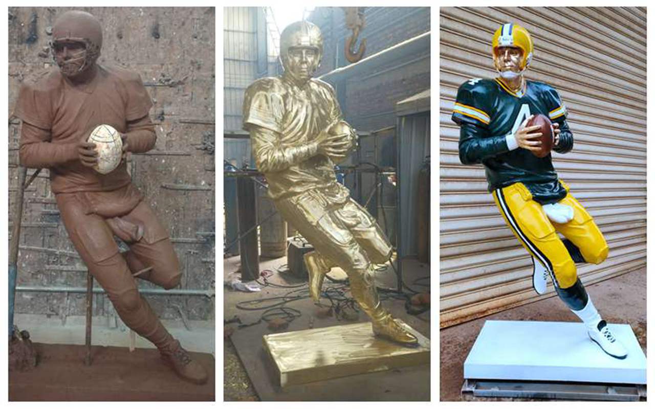 Custom Life-size Rugby Bronze Sculpture for Sale BOKK-773